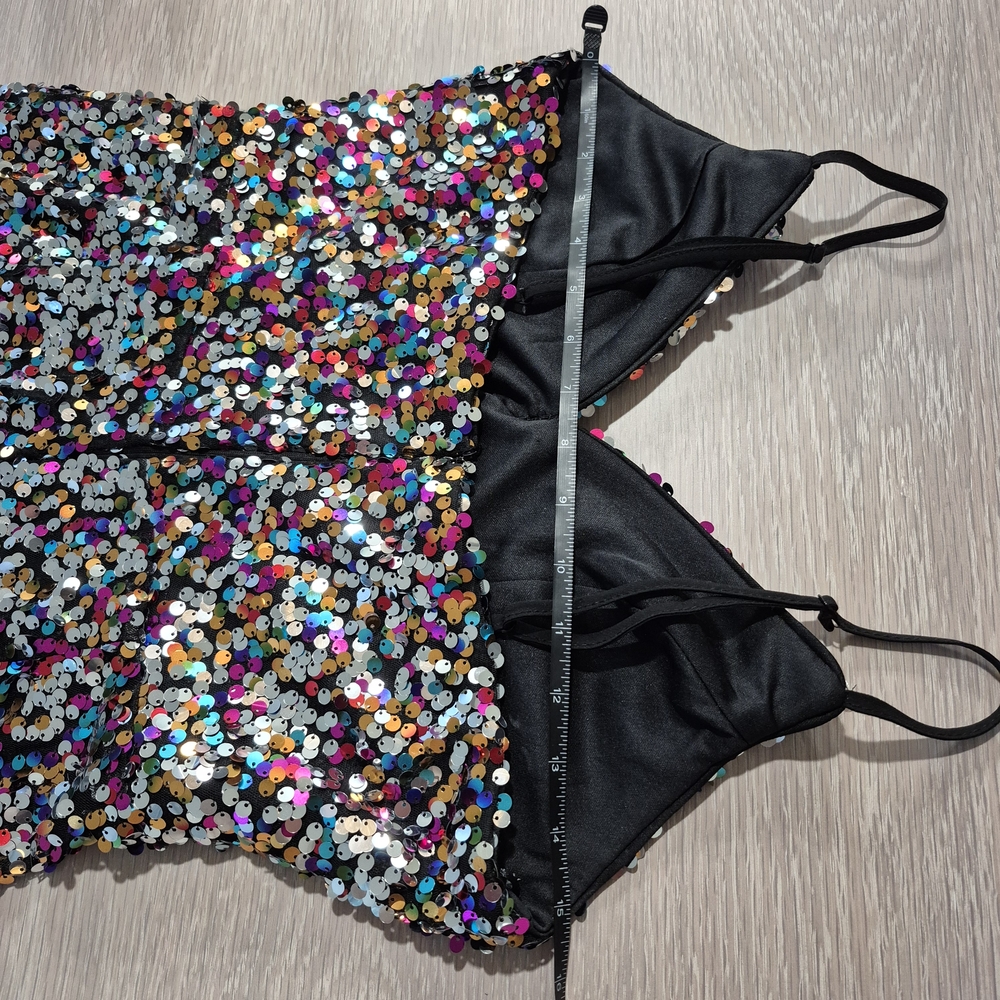 Maniju Size M Vibrant Sequin Mini Dress - Picture 11 of 14